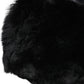 Dolce & Gabbana Black Lamb Fur Collar Women Neck Wrap Scarf