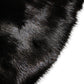 Dolce & Gabbana Black Fur Shawl Neck Wrap Cover Collar Scarf