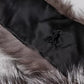 Dolce & Gabbana Gray Fox Fur Neck Wrap Warmer Winter Scarf