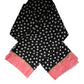 Dolce & Gabbana Black White Polka Dots Fringes Wrap Scarf