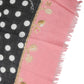 Dolce & Gabbana Black White Polka Dots Fringes Wrap Scarf