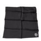 Dolce & Gabbana Black Crown Logo Square Handkerchief Scarf