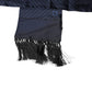 Dolce & Gabbana Dark Blue Fantasy Fringes Neck Wrap Scarf