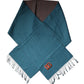 Dolce & Gabbana Blue Green Wool Fringes Wrap Shawl Scarf