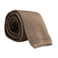 Dolce & Gabbana Brown Silk Adjustable Necktie Tie