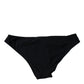 Dolce & Gabbana Black Nylon Stretch Mid Waist Panty Underwear