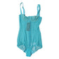 Dolce & Gabbana Blue Tulle Balconette Bra Bodysuit Underwear