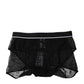 Dolce & Gabbana Black Tulle Nylon Mid Waist Panty Underwear