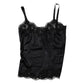 Dolce & Gabbana Black Lace Silk Blend Camisole Top Underwear