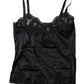 Dolce & Gabbana Black Lace Silk Blend Camisole Top Underwear