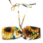 Dolce & Gabbana Multicolor Floral Halter Beachwear Bikini Top Swimwear