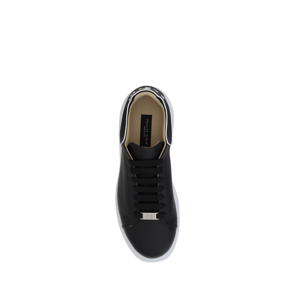 Philipp Plein Black Calf Leather Bos Taurus Low Top Sneakers