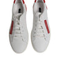 Dolce & Gabbana White Suede Leather Low Top Sneakers Shoes