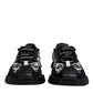 Dolce & Gabbana Black Logo Lace Up Low Top NS1 Sneakers Shoes