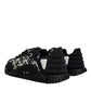 Dolce & Gabbana Black Logo Lace Up Low Top NS1 Sneakers Shoes