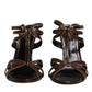 Dolce & Gabbana Bordeaux Ankle Strap Heels Sandals Shoes