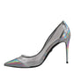 Dolce & Gabbana Multicolor Iridescent Pointed Toe Pumps Shoes