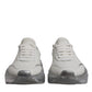 Dolce & Gabbana White Silver Daymaster Low Top Sneaker Shoes