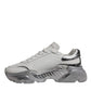 Dolce & Gabbana White Silver Daymaster Low Top Sneaker Shoes