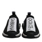 Dolce & Gabbana Black White Slip On Sorrento Sneakers Shoes