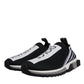 Dolce & Gabbana Black White Slip On Sorrento Sneakers Shoes