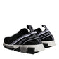 Dolce & Gabbana Black White Slip On Sorrento Sneakers Shoes