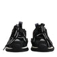 Dolce & Gabbana Black Mesh Sorrento Trekking Sneakers Shoes