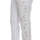 Dolce & Gabbana White Floral Cutout Dress Sicily Pants