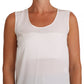 Dolce & Gabbana White Silk A-line Sleeveless Blouse T-Shirt Top