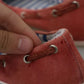 Pantofola D'Oro Scarlet Red Blue Stripe Flat Slip-On Shoes