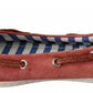 Pantofola D'Oro Scarlet Red Blue Stripe Flat Slip-On Shoes