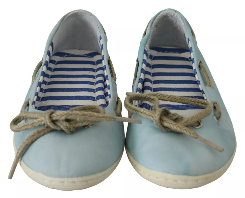 Pantofola D'Oro Minnesota Blue Stripe Flat Slip-On Shoes