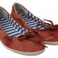 Pantofola D'Oro Coral Suede Lace Bow Loafers Ballet Flat Shoes