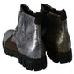 EBARRITO Multicolor Leather Suede Zipper Ankle Boots Shoes