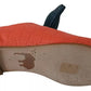 EBARRITO Orange Leather Bow Slip-on Loafers Ballet Flat Shoes