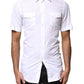 Dolce & Gabbana White GOLD Button Down Casual Men Polo Shirt