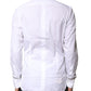 Dolce & Gabbana White GOLD Cotton Long Sleeves Men Dress Shirt