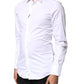 Dolce & Gabbana White GOLD Cotton Long Sleeves Dress Shirt