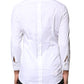 Dolce & Gabbana White GOLD Cotton Long Sleeves Men Dress Shirt