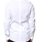 Dolce & Gabbana White GOLD Cotton Long Sleeves Dress Shirt