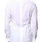 Dolce & Gabbana White GOLD CottonPoplin Bib Formal Dress Shirt