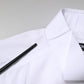 Dolce & Gabbana White GOLD CottonPoplin Bib Formal Dress Shirt