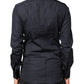 Dolce & Gabbana Dark Blue GOLD Cotton Long Sleeves Dress Shirt