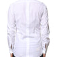Dolce & Gabbana White Cotton Peacock Feather GOLD Formal Shirt