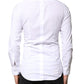 Dolce & Gabbana White GOLD Cotton Long Sleeves Dress Shirt