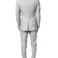 Dolce & Gabbana Light Gray Wool GOLD 2 Piece Formal Suit