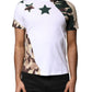 Dolce & Gabbana White Camouflage Stars Crew Neck T-shirt