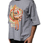 Dolce & Gabbana Gray Polka Dot Pin-Up Print Crew Neck T-shirt