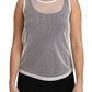 Dolce & Gabbana White Net  Transparent Sleeveless Tank Top