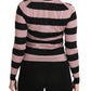Dolce & Gabbana Pink Floral Cashmere Cardigan Sweater